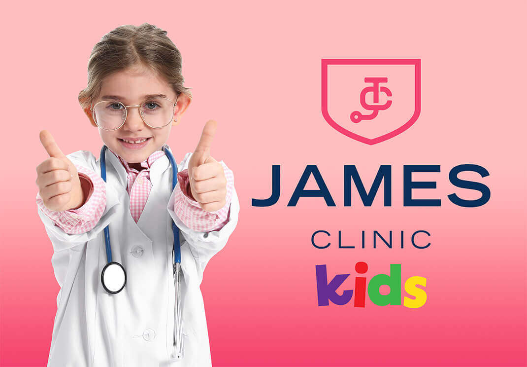 The James Clinic child dressed in doctor costume