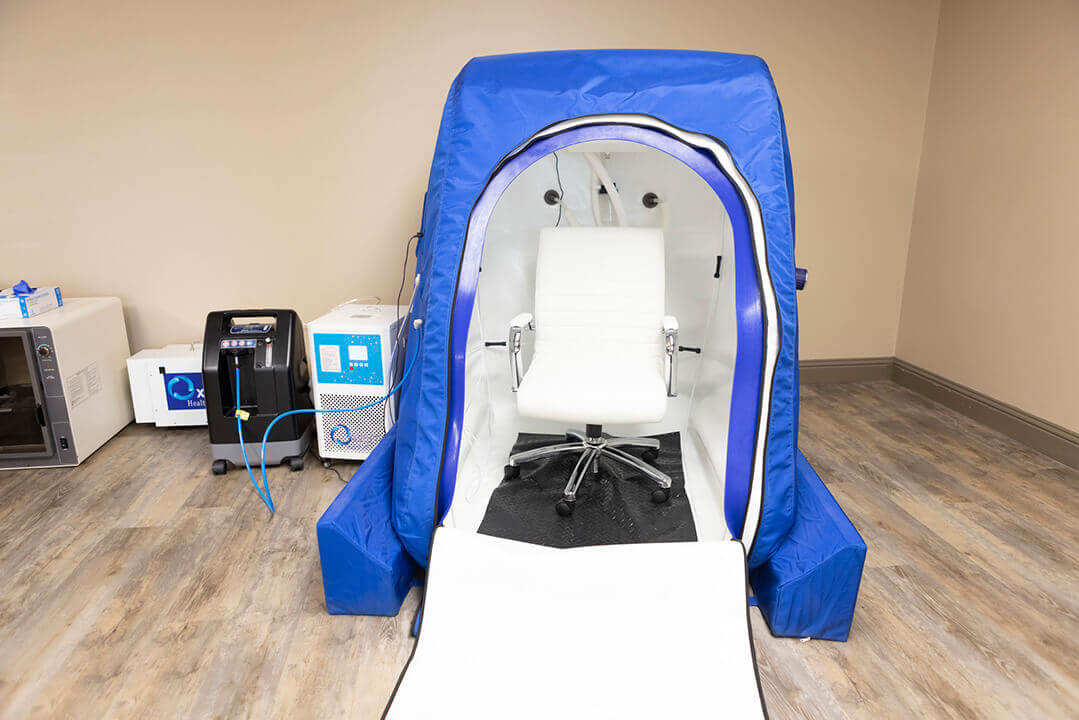 James Clinic outside of hyperbaric oxygen chamber